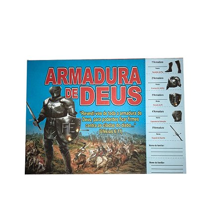 Cartela 7 DIAS Armadura de Deus 2 (100 unidades)