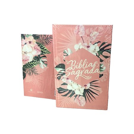 Bíblia sagrada Flores Rosa - NVI
