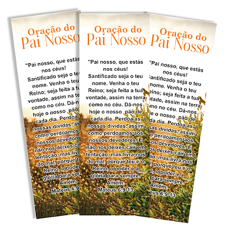 Oração do Pai Nosso Pergaminho de papel grande 100 unidades