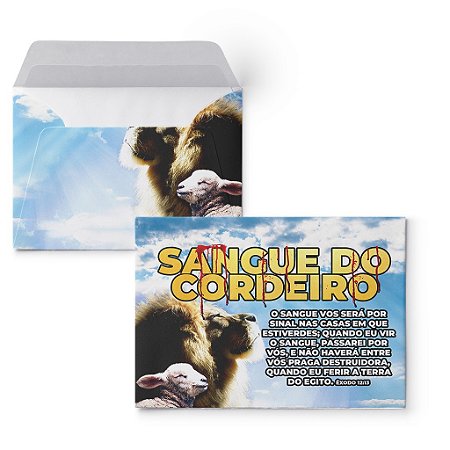 Envelope Colado Sangue do Cordeiro - 100 unidades