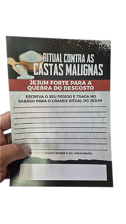 Folheto Jejum CONTRA AS CASTAS MALIGNAS 20x14 cm