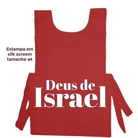 Colete De Tnt - Deus de Israel Vermelho - 100 unidades