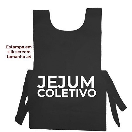 Colete De Tnt - Jejum Coletivo Preto - 100 unidades