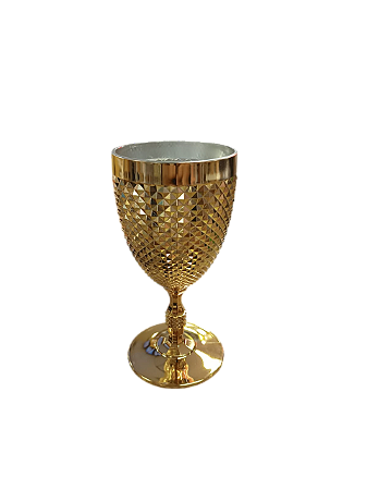 taça acrílico diamante dourada 300ml Ótima Qualidade