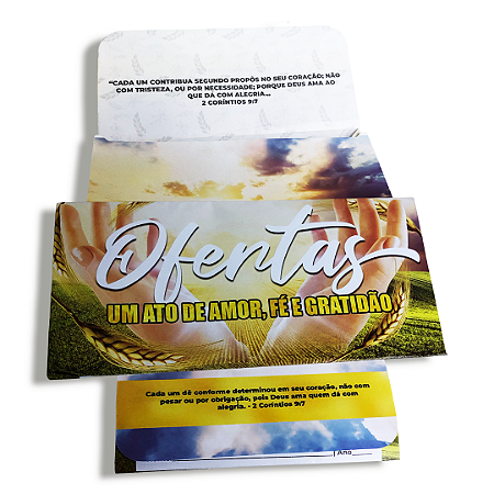 Envelope Oferta Especial Igrejas Grande 23x10cm -100 unid