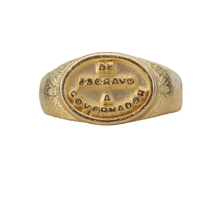 Aliança De Escravo A Governador 50 Unidades Dourada Zamac