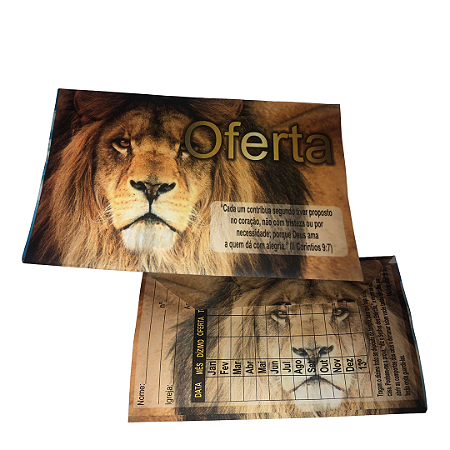 Envelope Oferta anual leão colado - 100 unidades