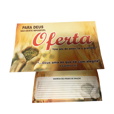 Envelope Oferta ato de amor colado - 100 unidades