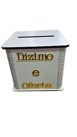 Gazofilácio Dízimos E Ofertas Igreja (pequeno) Branco Mdf
