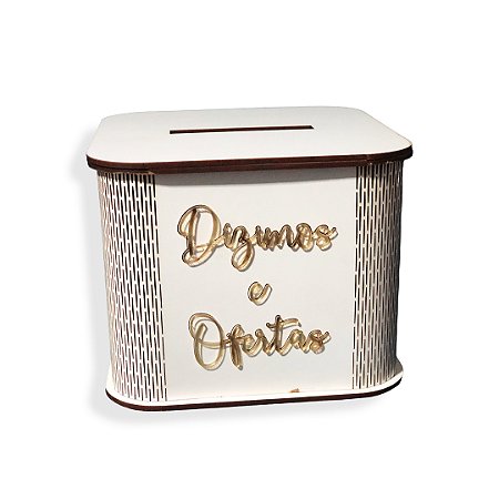 Gazofilácio Dízimos E Ofertas Igreja (pequeno) Branco Mdf