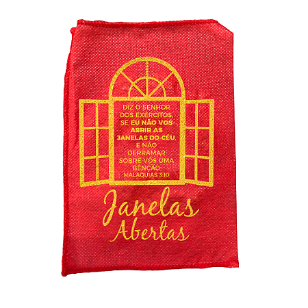 Saquitel TNT Janelas Abertas vermelho 100 unidades