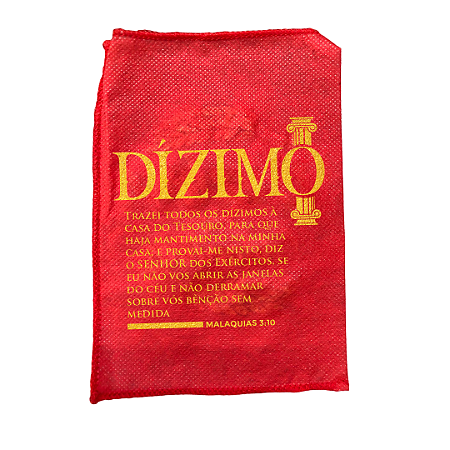 Saquitel TNT Dizimo vermelho 100 unidades