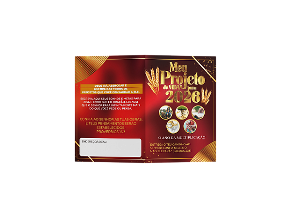 Pasta Meu Projeto de Vida 2026 O Ano da Multiplicação - 100 unidades