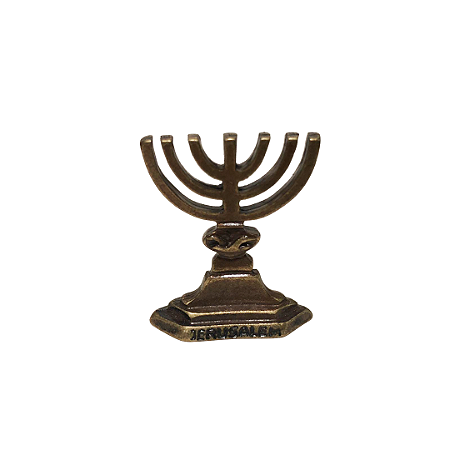 Menorah Candelabro Ouro Velho MINIATURA – 10 unidades