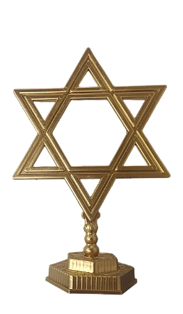 Estrela de Davi de Acrílico Dourado