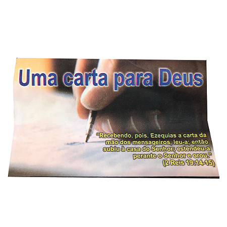 Envelope Colado Carta para Deus campanha oferta