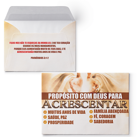Envelope campanha prosperidade colado - 100 unidades