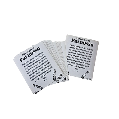 Adesivo Pai Nosso 7 Domingos – Mateus 6:9-13 | Papel 200g 12x10cm