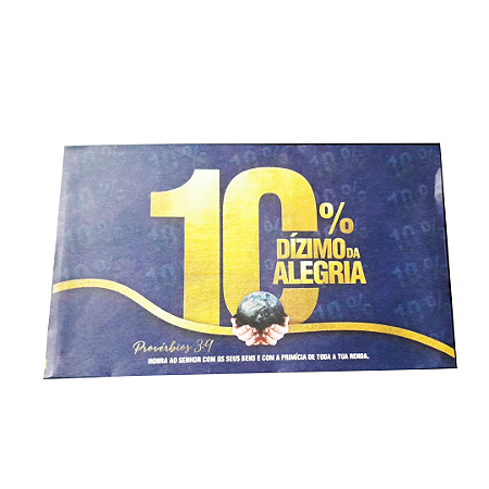 Envelope Colado Dizimo da Igreja Mundial IMPD - MILHEIRO