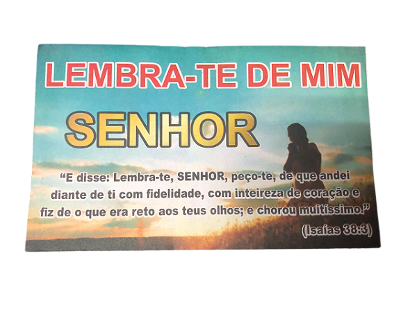 Envelope Lembra-te de mim Senhor Colado - 100 unidades
