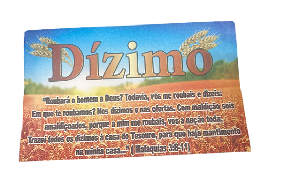 Envelope Colado Dízimo Malaquias 3:8-11 - 100 unidades