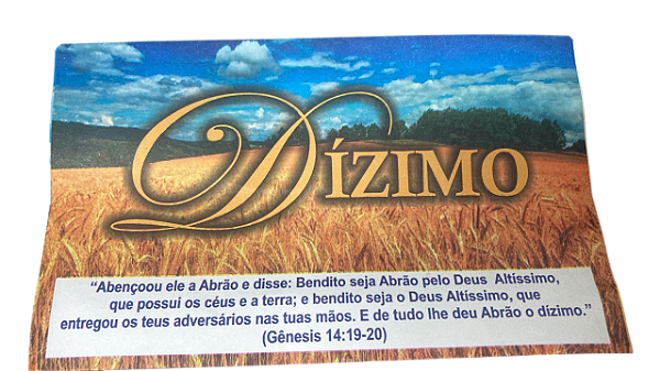 Envelope Dizimo Gênesis 14 Colado - 100 unidades