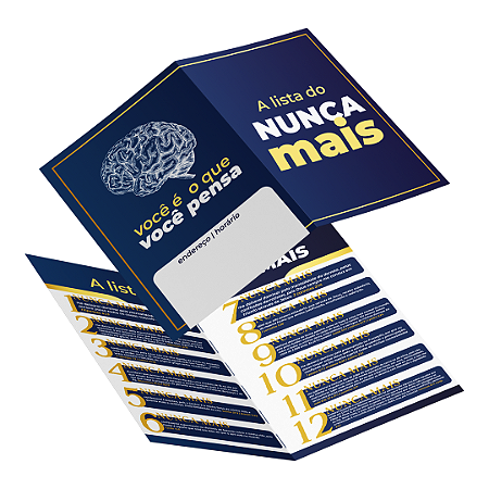 Estudo Pasta Lista do Nunca Mais A4 cm 50 unidades