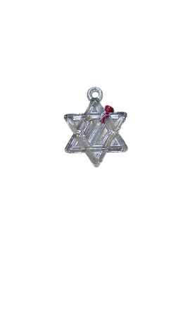 Pingente Estrela de Davi Acrílico Transparente porta óleo