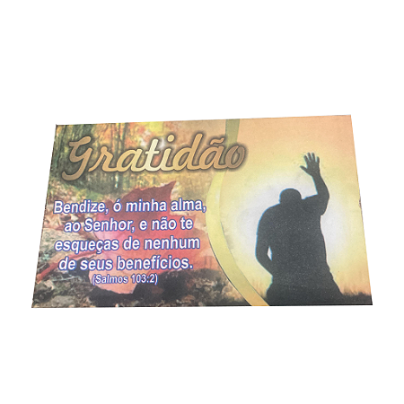 Envelope Gratidão Salmo 103:2 Colado - 100 unidades