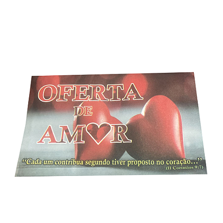 Envelope Colado Oferta de Amor Colado - 100 unidades
