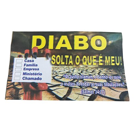 Envelope Diabo solta o que é meu Colado – 100 unidades