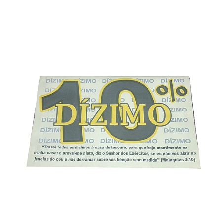 Envelope Colado Dizimo com pedido de oração - 100 unidades