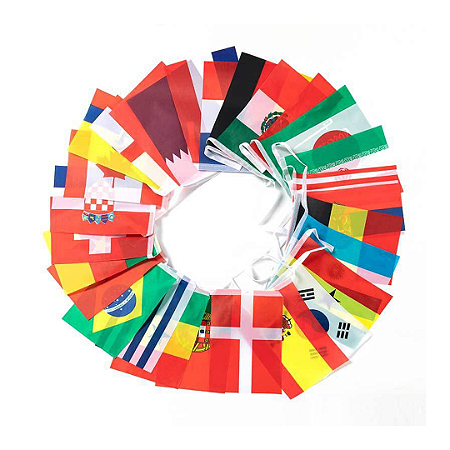 kit 9 Bandeira Paises Sortido 30x30 cm