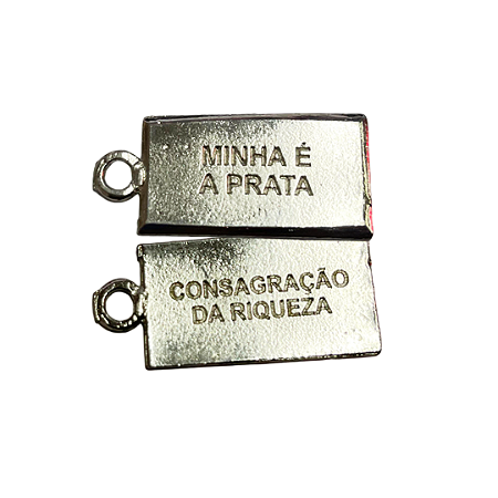 Pingente Minha é a Prata metal - 10 unidades