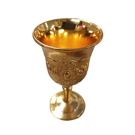 Cálice Europeu Metal Dourado 30ml importado (unidade)