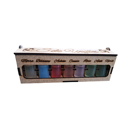 Kit Com Os 7 Perfumes Da Unção Bíblica + Caixa Porta Óleo