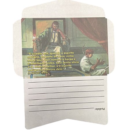 envelope aberto samuel 16:23 Dizimo/Oferta 100 unidades