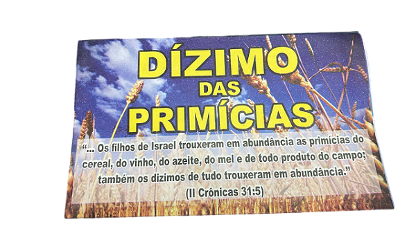 Envelope Colado Dízimo das Primícias - 100 unidades