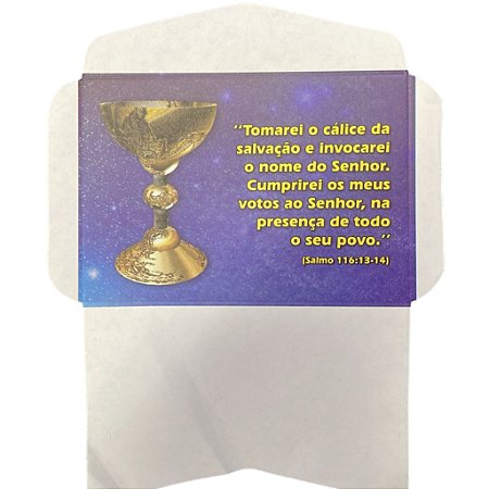 envelope aberto salmo 116 Dizimo/Oferta 100 unidades