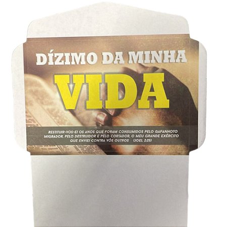 envelope aberto Dizimo da Minha Vida 100 unidades