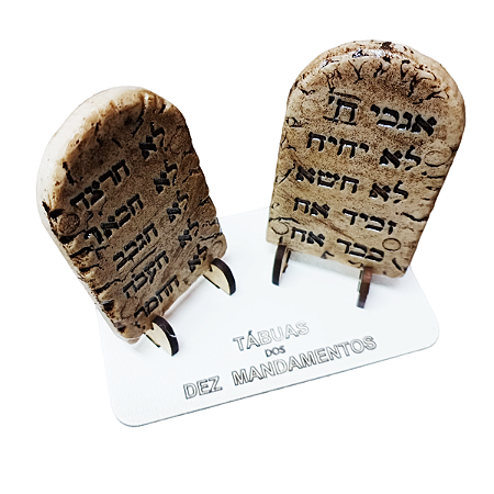 Miniatura Tábuas Dos Dez Mandamentos 7x9 Boa Qualidade