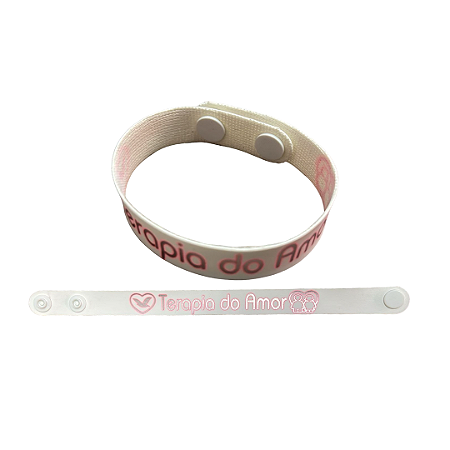 Pulseira Emborrachada Terapia do Amor Branca - 25 unidades