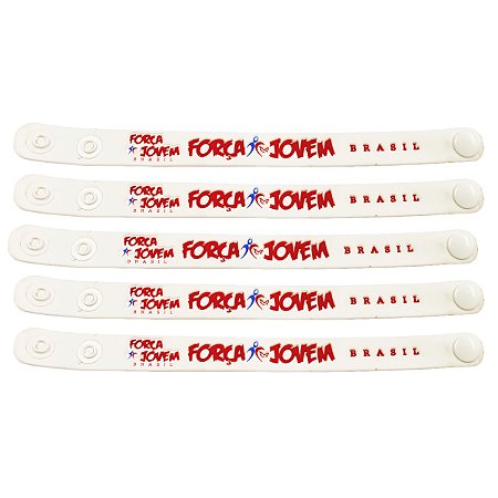 pulseira de borracha força jovem iurd modelo #2 - 25 unidades