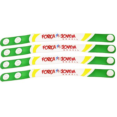pulseira de borracha força jovem iurd modelo #1 - 25 unidades