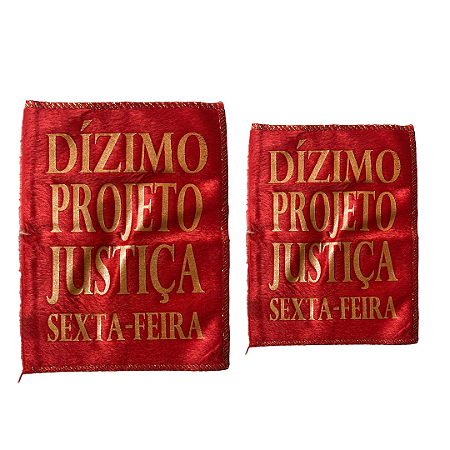 Saquitel Dízimo Projeto Justiça Veludo 50 unidades