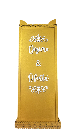 Gazofilácio Dízimos E Ofertas Igreja Dourado Grande mdf