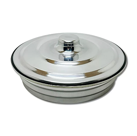 Bandeja De Pão Para Santa Ceia Alumínio Grande 20 cm