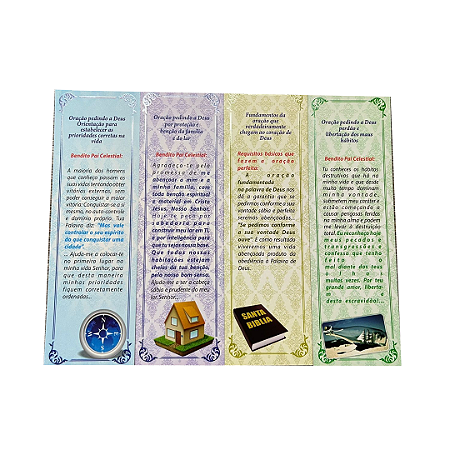 Marcador de página Bíblico, Fé, Igreja, Evangélico 14x5 cm 100 unidades