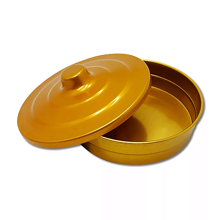 Bandeja para Pão Santa Ceia 20 Centímetros Dourada