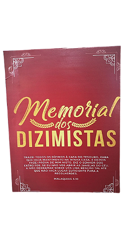 Livro Memorial dos Dizimista Grande Madeira 120 folhas